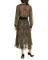 Фото #2 товара The Kooples Midi Dress Women's Brown 0