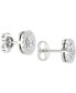 ფოტო #4 პროდუქტის Diamond Oval Halo Stud Earrings (3/4 ct. t.w.) in 14k White Gold