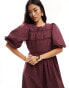 Nobody's Child Maureen midaxi dress in burgundy