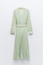 Фото #7 товара Платье из блестящей ткани с плиссировкой ZARA