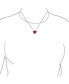 ფოტო #2 პროდუქტის Romantic Promise Valentine Cubic Zirconia Ruby Red AAA CZ Devil Heart Pendant Necklace For Women Teens .925 Sterling Silver