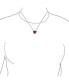 ფოტო #2 პროდუქტის Promise Valentine Cubic Zirconia Red CZ Devil Heart Pendant Necklace For Women Sterling Silver