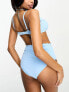 Peek & Beau Fuller Bust Exclusive mix & match scalop underwire bikini top in pastel blue