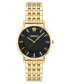 Unisex Swiss Gold Ion Plated Stainless Steel Bracelet Watch 40mm
