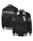 Men's Black Chicago White Sox The Captain II Full-Zip Varsity Jacket