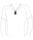 ფოტო #2 პროდუქტის Personalized Medium Plain Simple Basic Cool Men's Engravable Black Dog Tag Pendant Necklace For Men IP Stainless Steel 24 Inch Chain