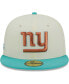 ფოტო #1 პროდუქტის Men's Cream, Mint New York Giants City Icon 59FIFTY Fitted Hat