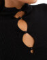 Фото #4 товара Mango button front jumper in black