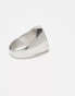 Фото #9 товара ASOS DESIGN waterproof stainless steel oval signet ring in silver and gold tone