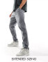 Фото #1 товара ASOS DESIGN pull on trouser in grey with elasticated waist