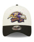 Фото #4 товара Men's Cream, Black Baltimore Ravens 2022 Sideline 39THIRTY 2-Tone Flex Hat
