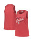 Women's Red St. Louis Cardinals Plus Size Curvy High Neck Tri-Blend Tank Top