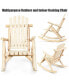 Фото #6 товара Log Rocking Chair Wood Single Porch Rocker Lounge Patio Deck Furniture