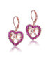 Серьги Genevive gV Sterling Silver Heart