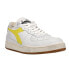 Фото #2 товара Diadora Mi Basket Row Cut Lace Up Mens White Sneakers Casual Shoes 176282-C1636