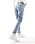 Armani Exchange boyfriend cropped fit jeans in blue