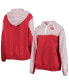 ფოტო #1 პროდუქტის Women's Crimson Oklahoma Sooners Chevron Swishy Quarter-Zip Hoodie Jacket