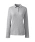 Фото #1 товара Women's School Uniform Long Sleeve Feminine Fit Interlock Polo Shirt