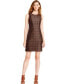 Фото #1 товара Studio M Floral Print jacquard Sheath Dress Lined Wood Brown L