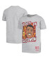 Фото #1 товара Big Boys Hakeem Olajuwon Gray Houston Rockets Hardwood Classics King of the Court Player T-shirt