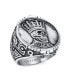 ფოტო #5 პროდუქტის Statement Eagle Head Liberty 1937 Coin Novelty as Men's Punk Rocker Biker Jewelry Gothic Crown Skull Ring For Men Oxidized .925 Sterling Silver