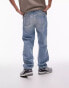 Topman straight jeans in summer light wash tinted blue