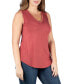 Фото #3 товара Plus Size V-Neck Sleeveless Rounded Hemline Top