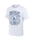 Фото #3 товара Men's Darius Rucker Collection by White Los Angeles Dodgers Distressed Rock T-shirt