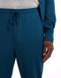 ONLY & SONS plisse tapered fit pull on trouser co-ord in dark teal