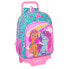 School Rucksack with Wheels My Little Pony Magic Pink Turquoise 33 x 42 x 14 cm