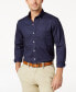 Фото #1 товара Men's Micro Dot Print Stretch Cotton Shirt, Created for Macy's