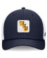 ფოტო #3 პროდუქტის Men's Navy/White West Virginia Mountaineers Legacy Rise Mascot Trucker Adjustable