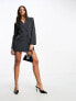 ASOS DESIGN oversized blazer playsuit in charcoal