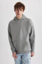 Oversize Fit Kapüşonlu Basic Sweatshirt A4331ax23au