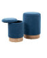 Фото #2 товара Marla Contemporary Nesting Ottoman Set in Wood and Fabric by Lumisource