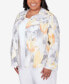 Фото #1 товара Plus Size Charleston Abstract Watercolor Jacket