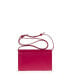 Women's Leather Runthrough Mini Bag (Dark Pink)