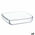 Поднос Ô Cuisine Квадратный 25 x 22 x 5 cm Прозрачный Cтекло (6 штук)