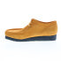 Фото #9 товара Clarks Wallabee 26168858 Mens Yellow Suede Oxfords & Lace Ups Casual Shoes