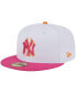 Фото #4 товара Men's White, Pink New York Yankees Old Yankee Stadium 59FIFTY Fitted Hat