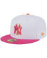 ფოტო #4 პროდუქტის Men's White, Pink New York Yankees Old Yankee Stadium 59FIFTY Fitted Hat