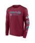 Фото #2 товара Men's Burgundy Colorado Avalanche Strike the Goal Long Sleeve T-shirt