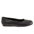 Softwalk Sonoma Cap Toe S1907-027 Womens Black Wide Ballet Flats Shoes