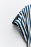 Фото #5 товара Платье-миди из смесового льна в полоску ZARA