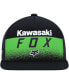 Фото #2 товара Бейсболка Fox большая для мальчиков черного цвета Kawasaki Snapback Hat
