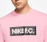 Фото #8 товара Футбольная тренировочная футболка Nike F.C. для мужчин, розовый / Тренировочные штаны Nike F.C. модель CT8430-654