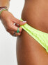 Фото #5 товара COLLUSION textured high leg bikini bottom in neon yellow