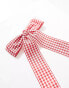 Фото #4 товара Reclaimed Vintage hair bow in red gingham check