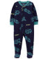 Toddler 1-Piece Cars Fleece Footie Pajamas 2T