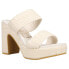 BEACH by Matisse Gem Platform Block Heels Womens White Dress Sandals GEM-125